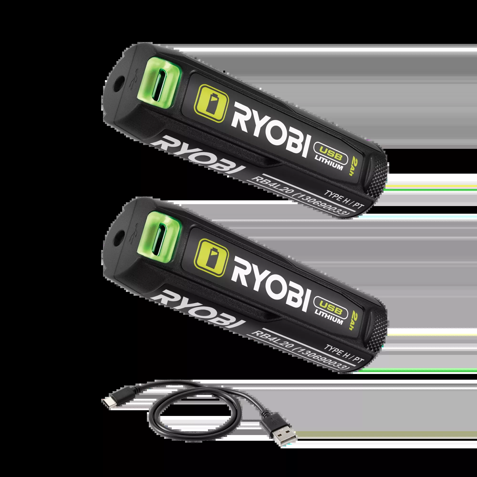 USB Lithium2Ah Battery/Power Bank Twin Pack