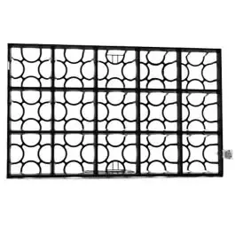 WebFit Injection-Molded Plastic Trays, Black. 21-1/4in x 13in x 2in, Case of 30 Trays by Belden Plastics