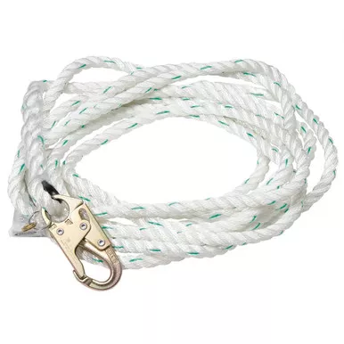 Werner L201050 50-Foot Vertical Lifeline - 5/8-Inch Poly Blend Rope, Snap Hook