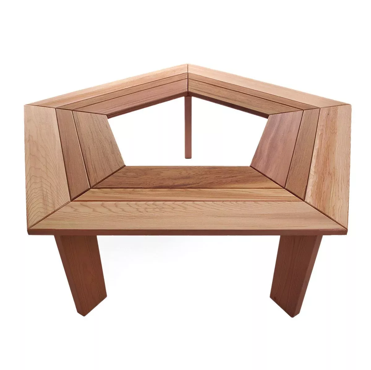 Wrap-Around Cedar Bench - 4' Wide