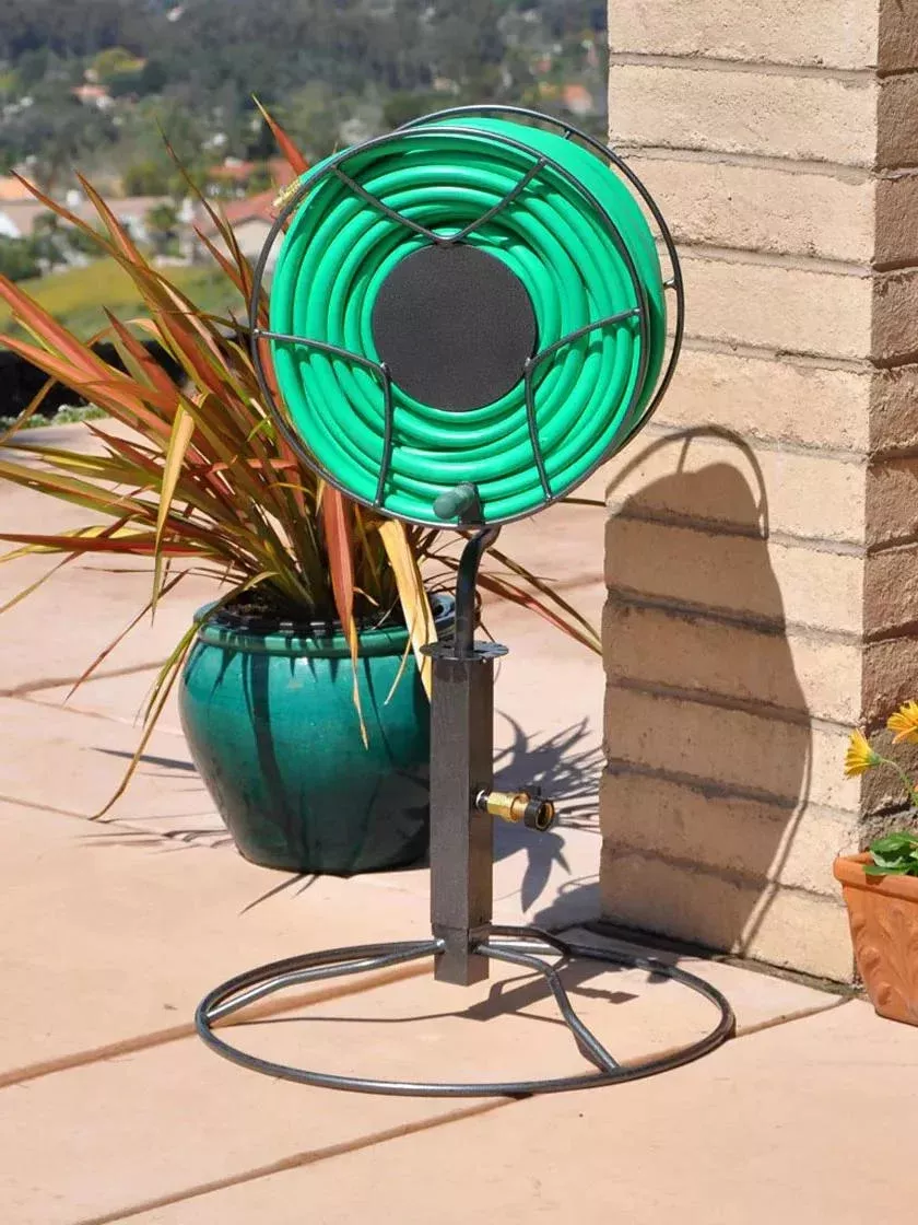 Yard Butler Free Standing Swivel Hose Reel with Base