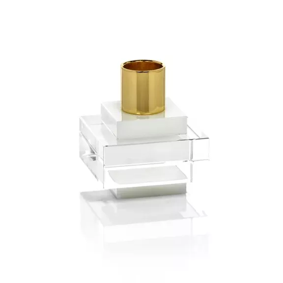 Zodax Vera White Square Candle Holder